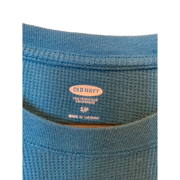 🌸3/$15🌸Turquoise Henley Long Sleeve Shirt Small - Picture 3 of 5